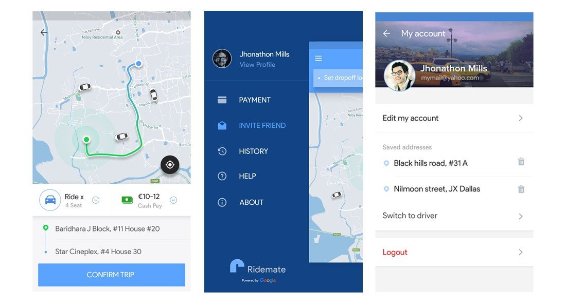 Ridemate - Ridesharing iOS App Template