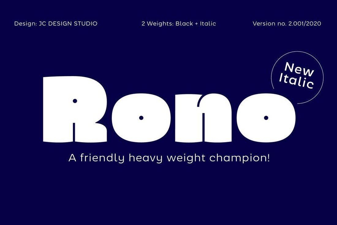 Rono - Modern Thick Font