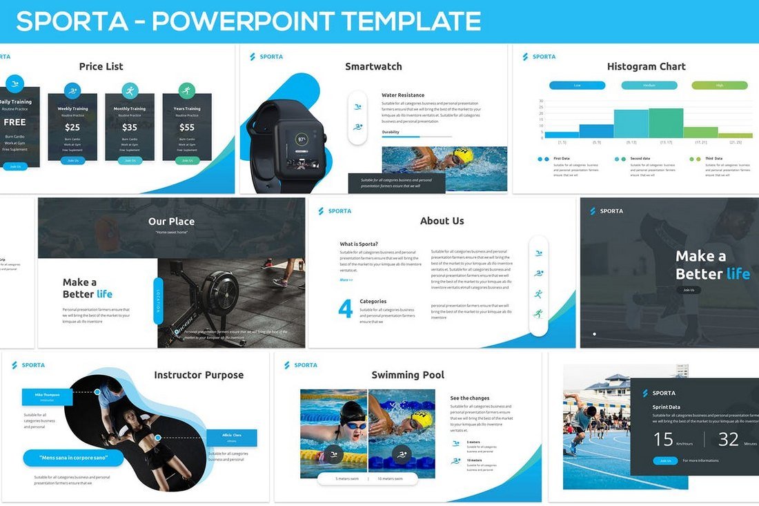 Sporta - Technology Powerpoint Template