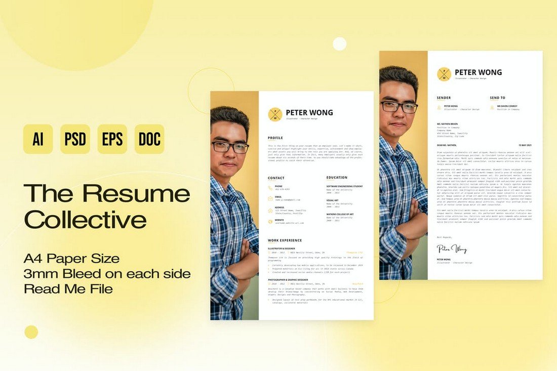 Stylish Resume & Cover Letter Template