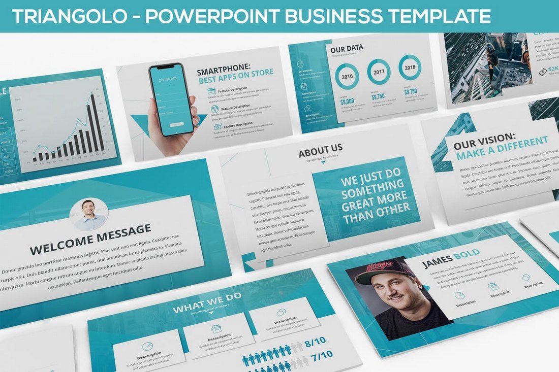 Triangolo - Business & Technology PowerPoint Template