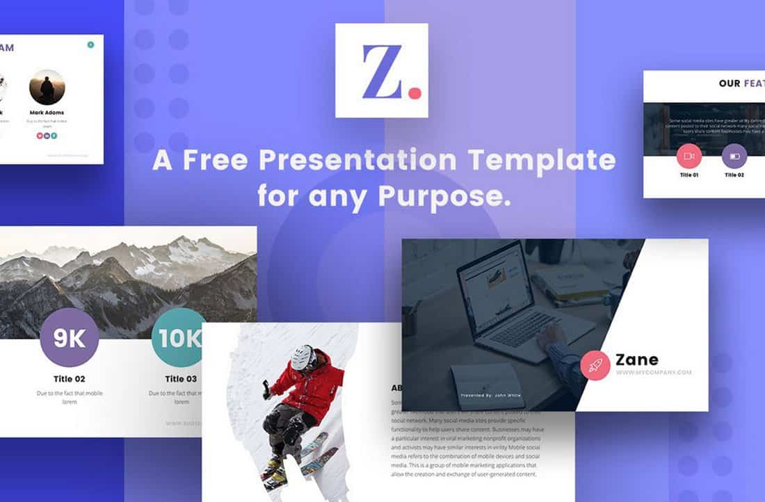 Zane - Free Keynote & PowerPoint Template