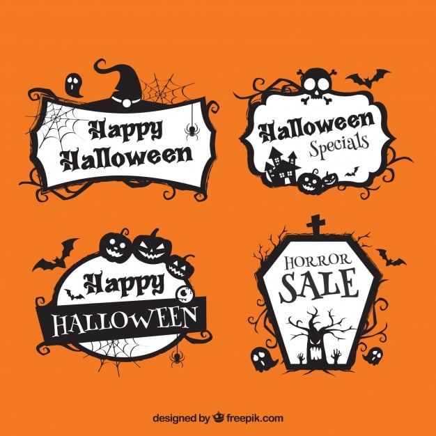 Pack of four Halloween discount stickers