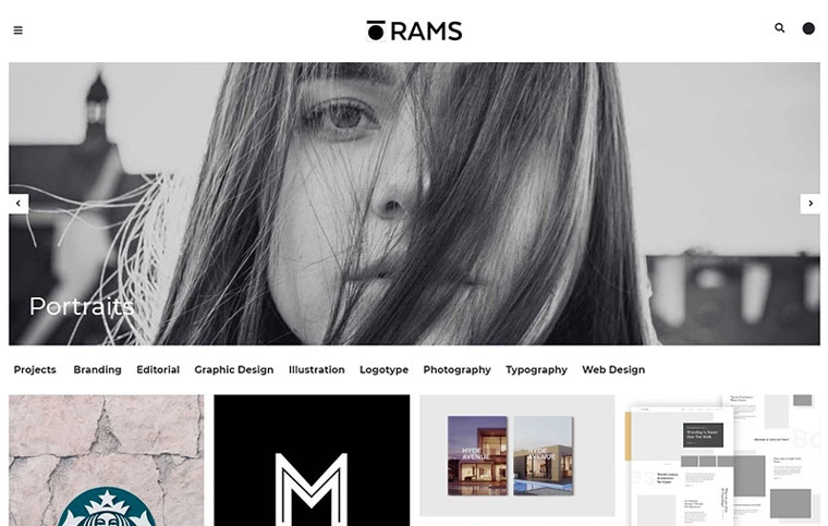 RAMS - Portfolio and Art Gallery WordPress Theme.