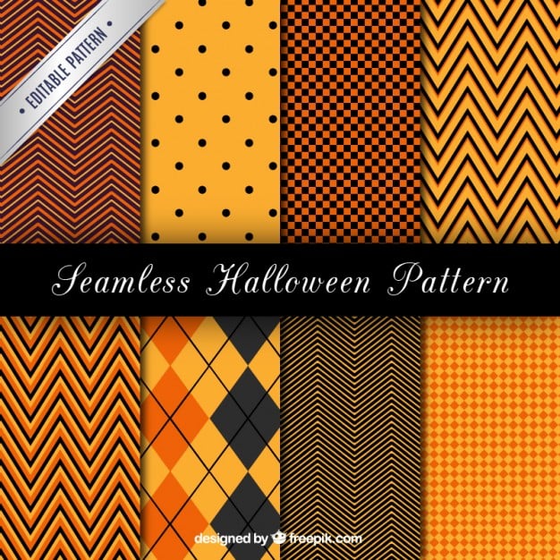 Seamless halloween patterns