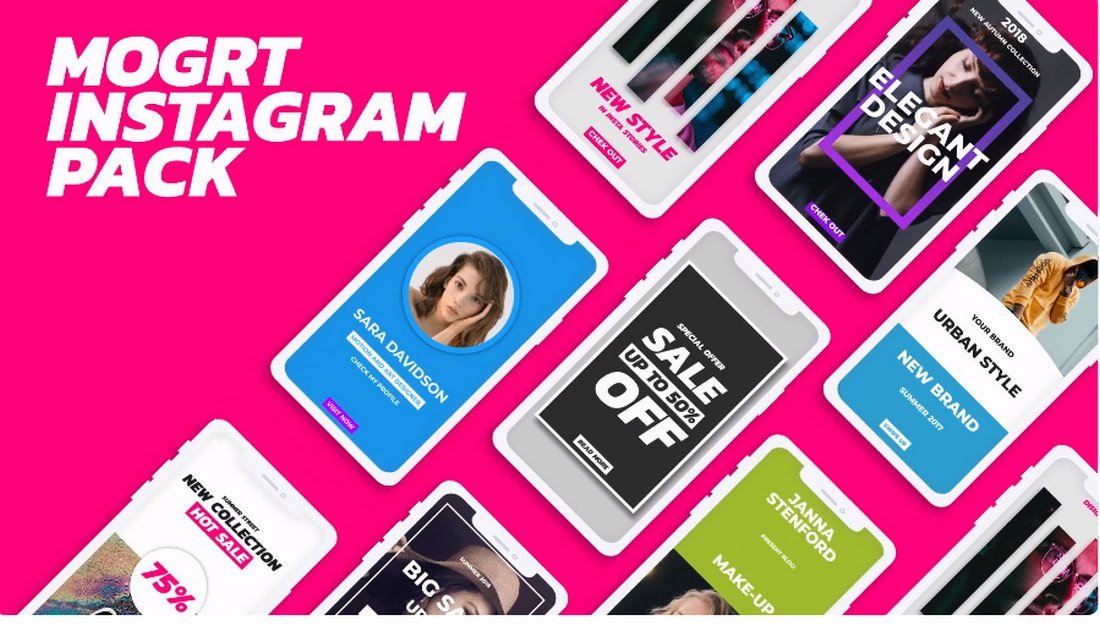 30 Trendy Instagram Story Premiere Pro Templates