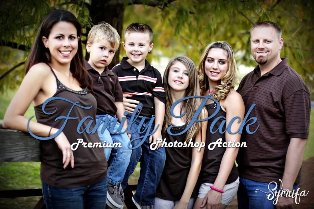 50 Free Family Pack Photoshop Actions