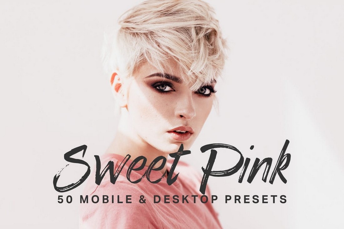 50 Sweet Pink Lightroom Presets & LUTs