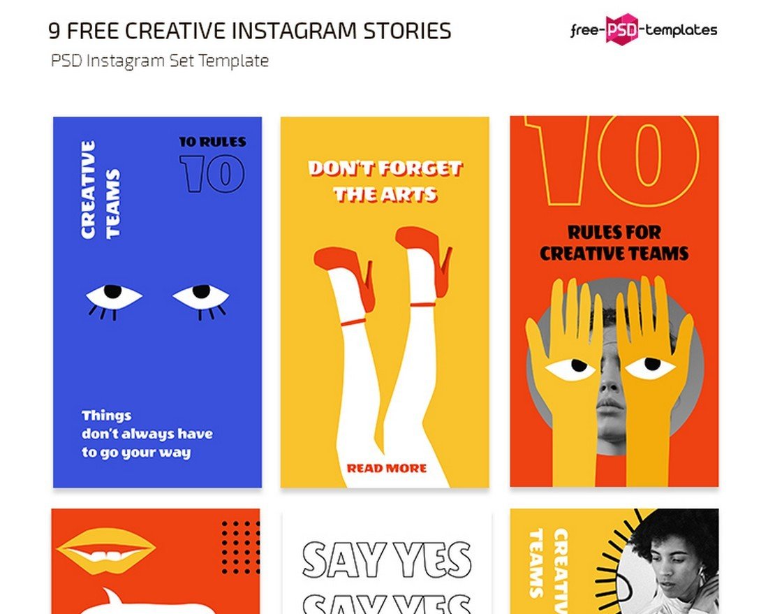 9 Free Creative Instagram Story Templates