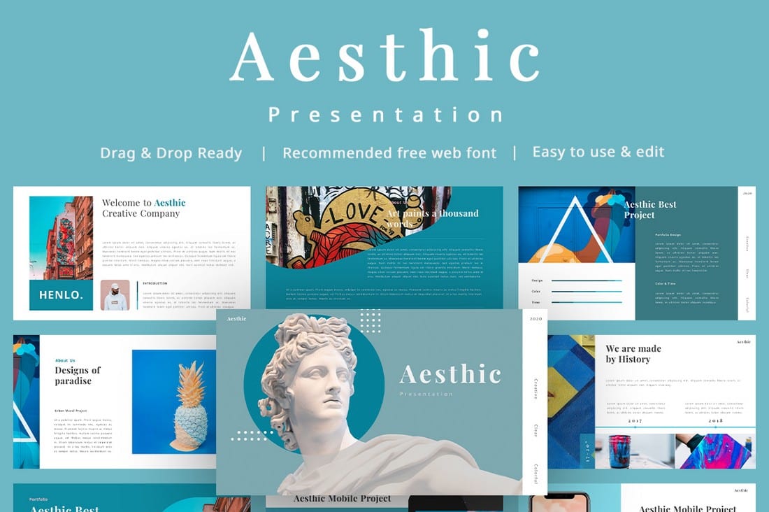 Aesthic - Free Multipurpose PowerPoint Template