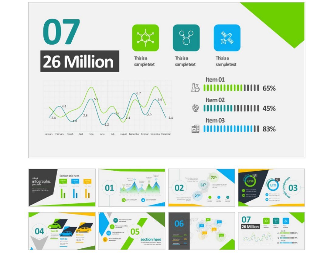Animated Business Infographics PowerPoint Template