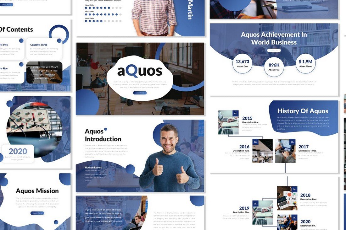 Aquos - Minimal Professional PowerPoint Template