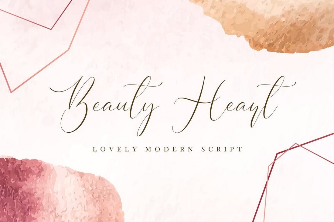 Beauty Heart - Lovely Calligraphy Font