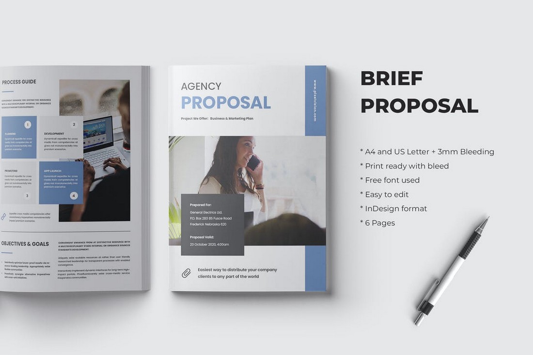 Brief Proposal Word Brochure Template
