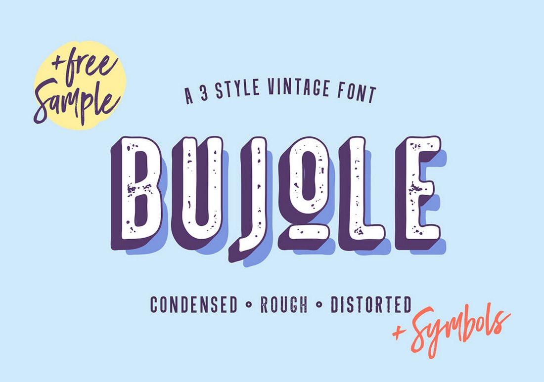 Bujole - Free Quirky Vintage Font