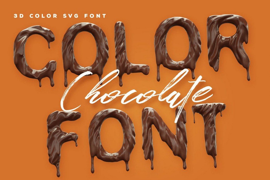 Chocolate - 3D Color Font