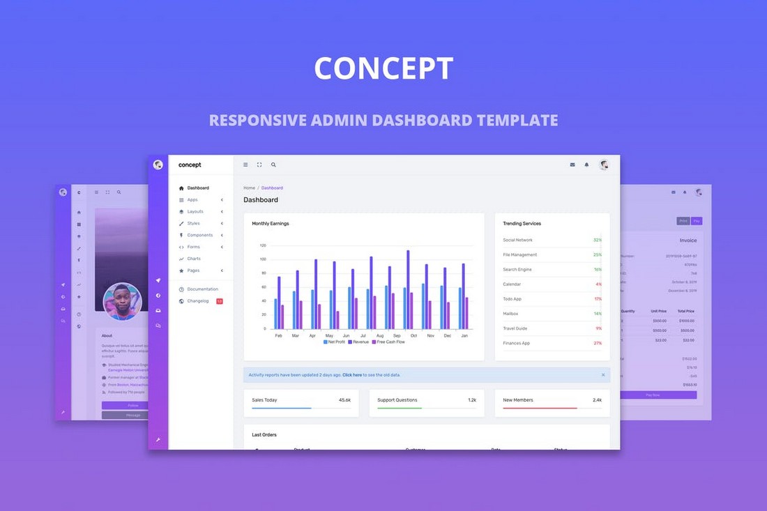 Concept - Responsive Admin Dashboard Template