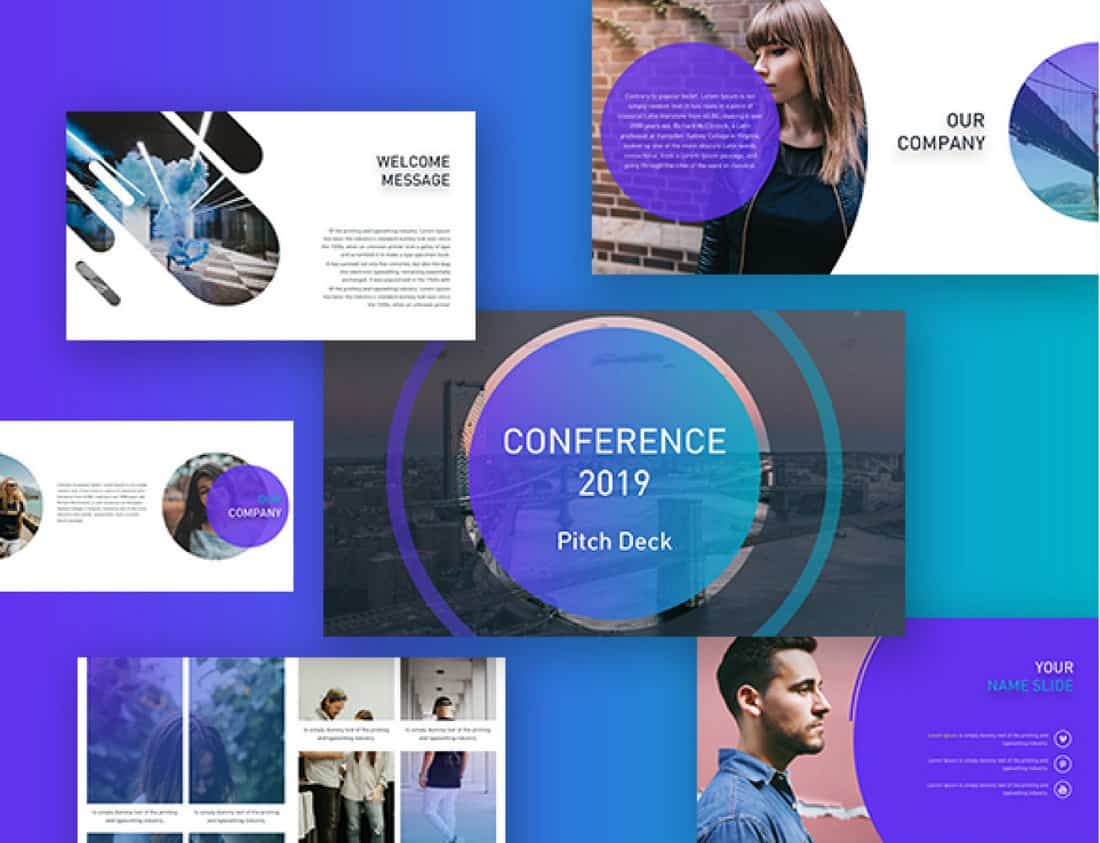 Conference Pitch Deck Powerpoint Template