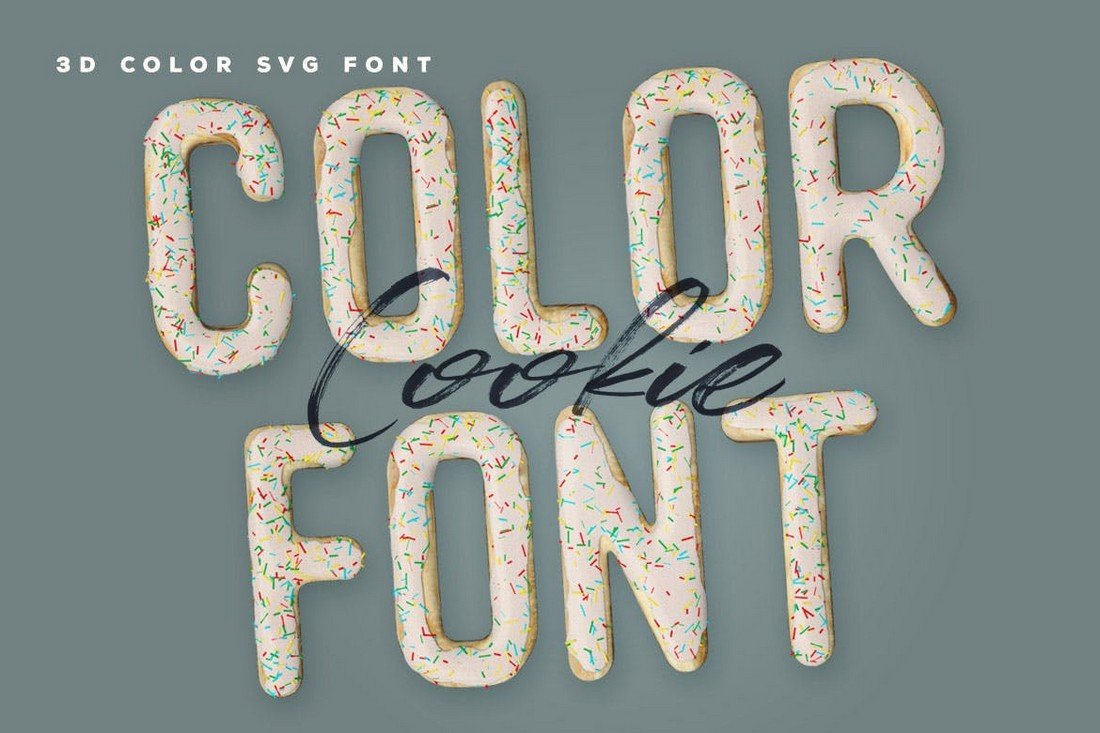 Cookie - 3D Color SVG Font