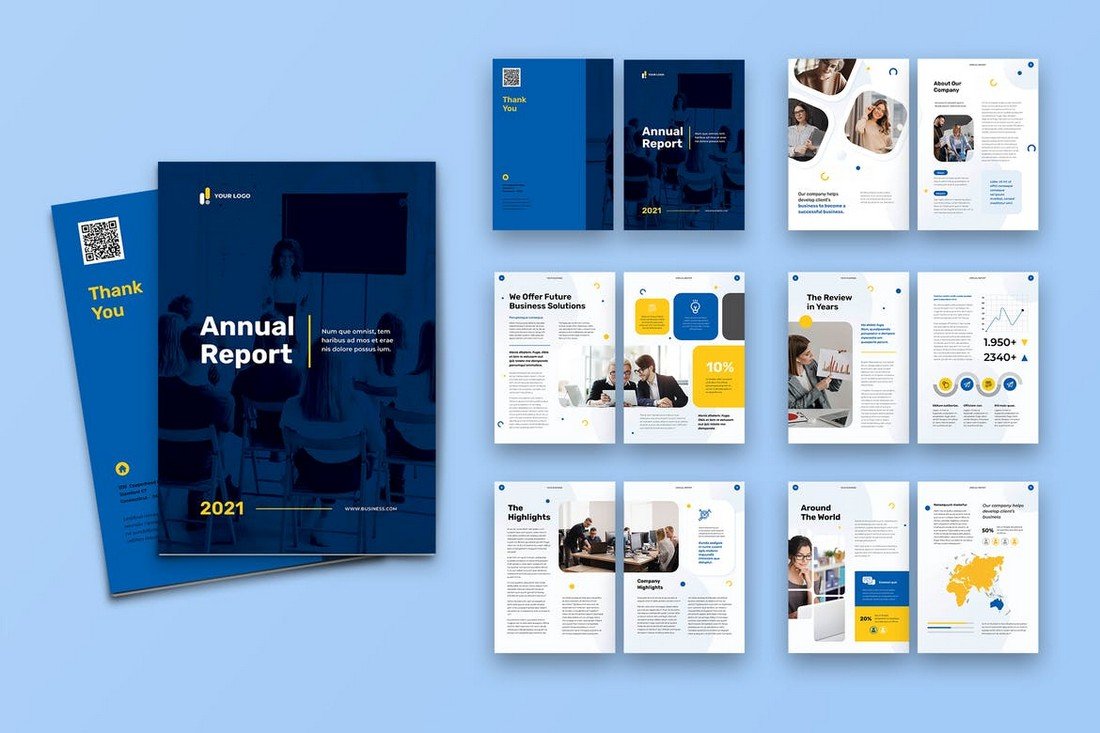 Creative Annual Report InDesign Template