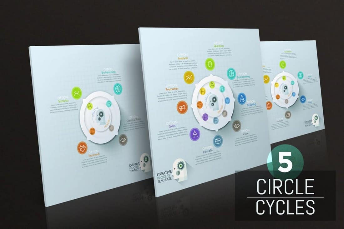 Creative Circle Process Infographics