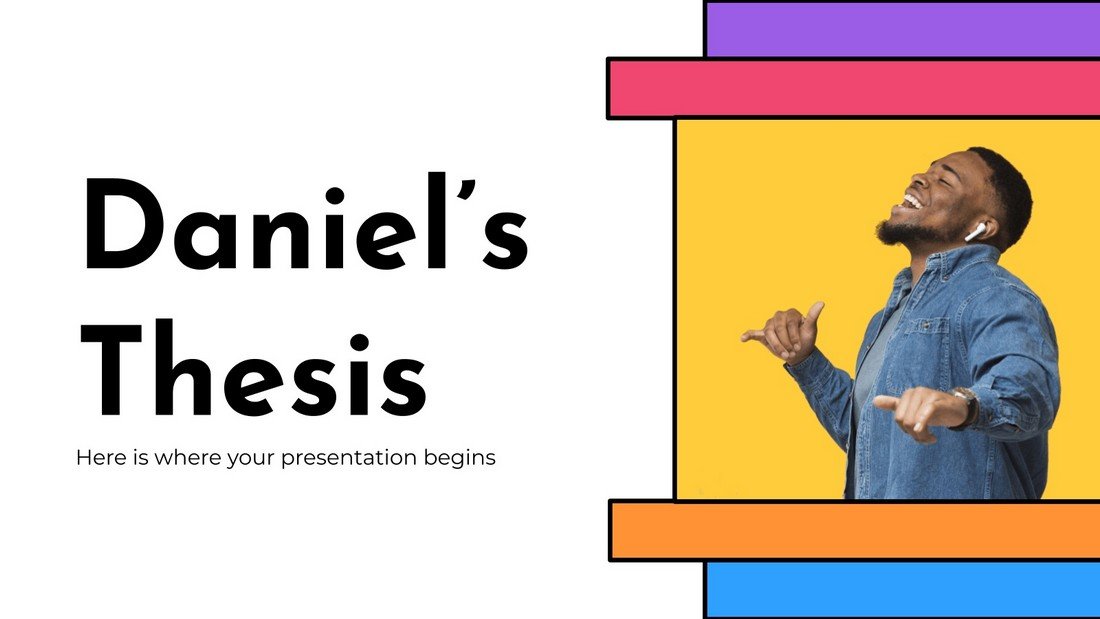 Daniel's Thesis - Free Education PowerPoint Template