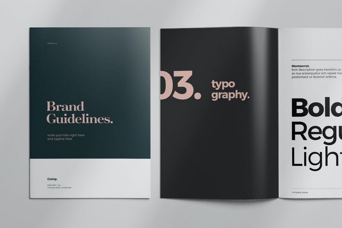 Elegant Brand Style Guide Layout Template