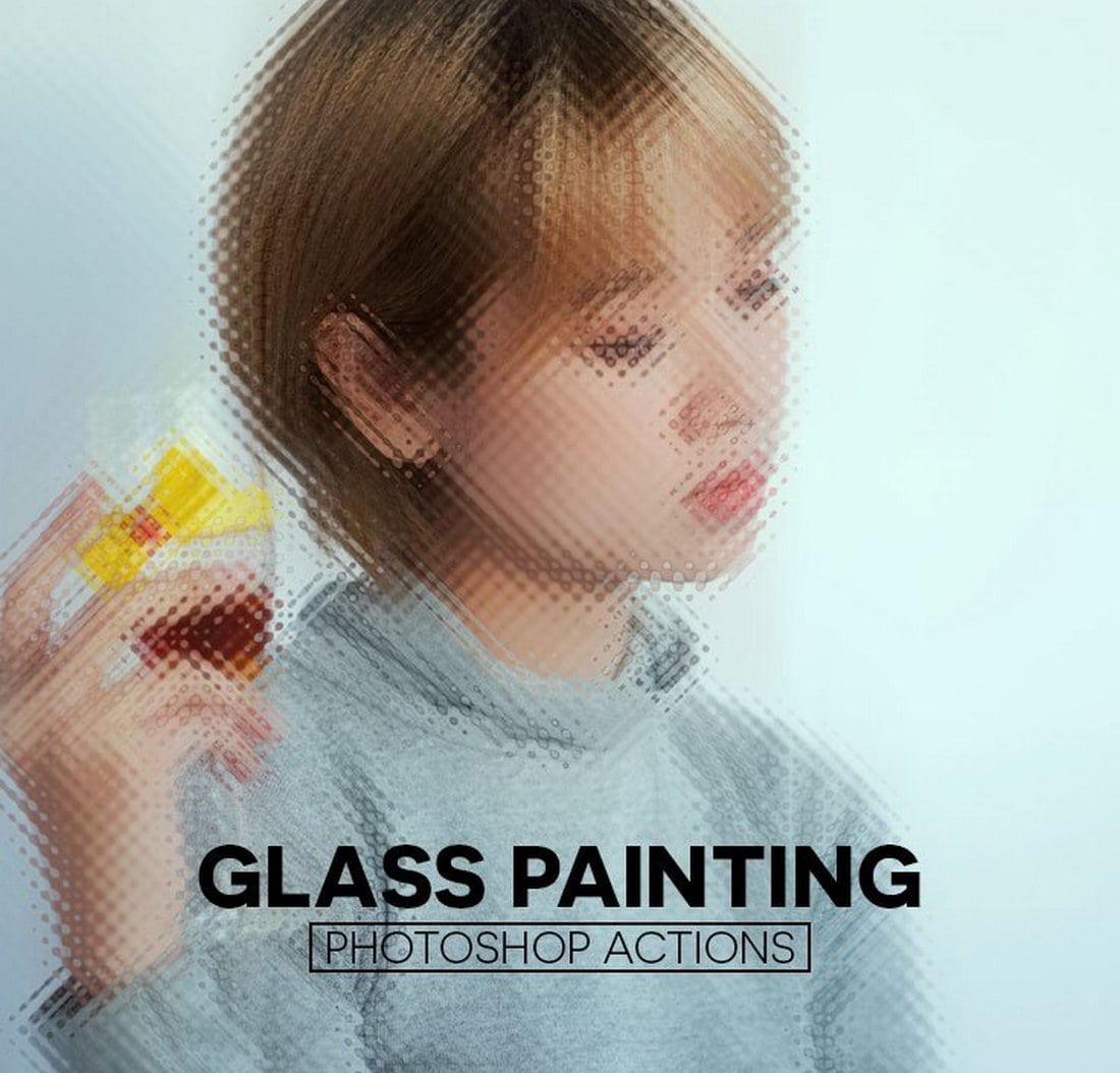 Free Glass Painting Photoshop Actions