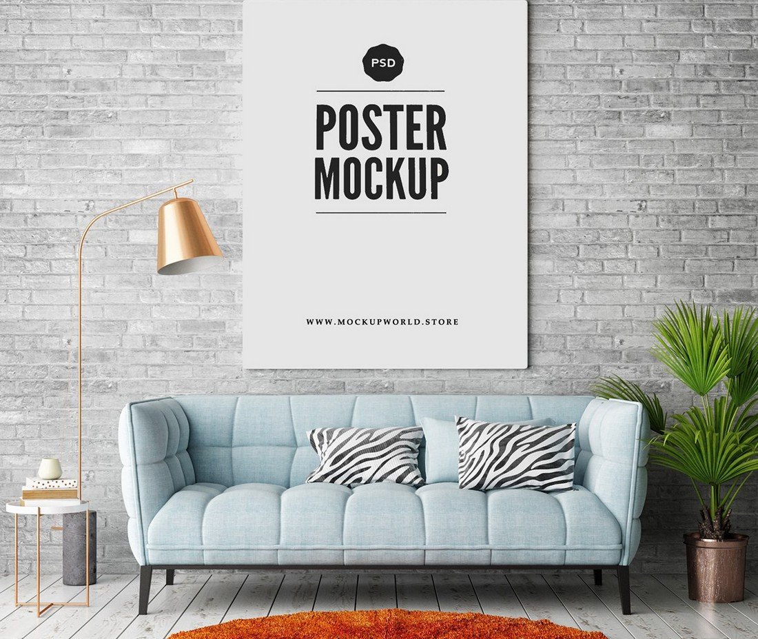 Free Minimalist Poster Design Mockup