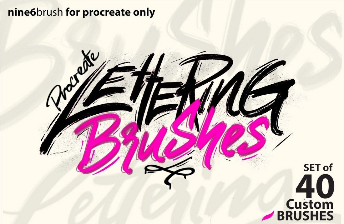 Free Nine6brush Procreate Lettering Brush