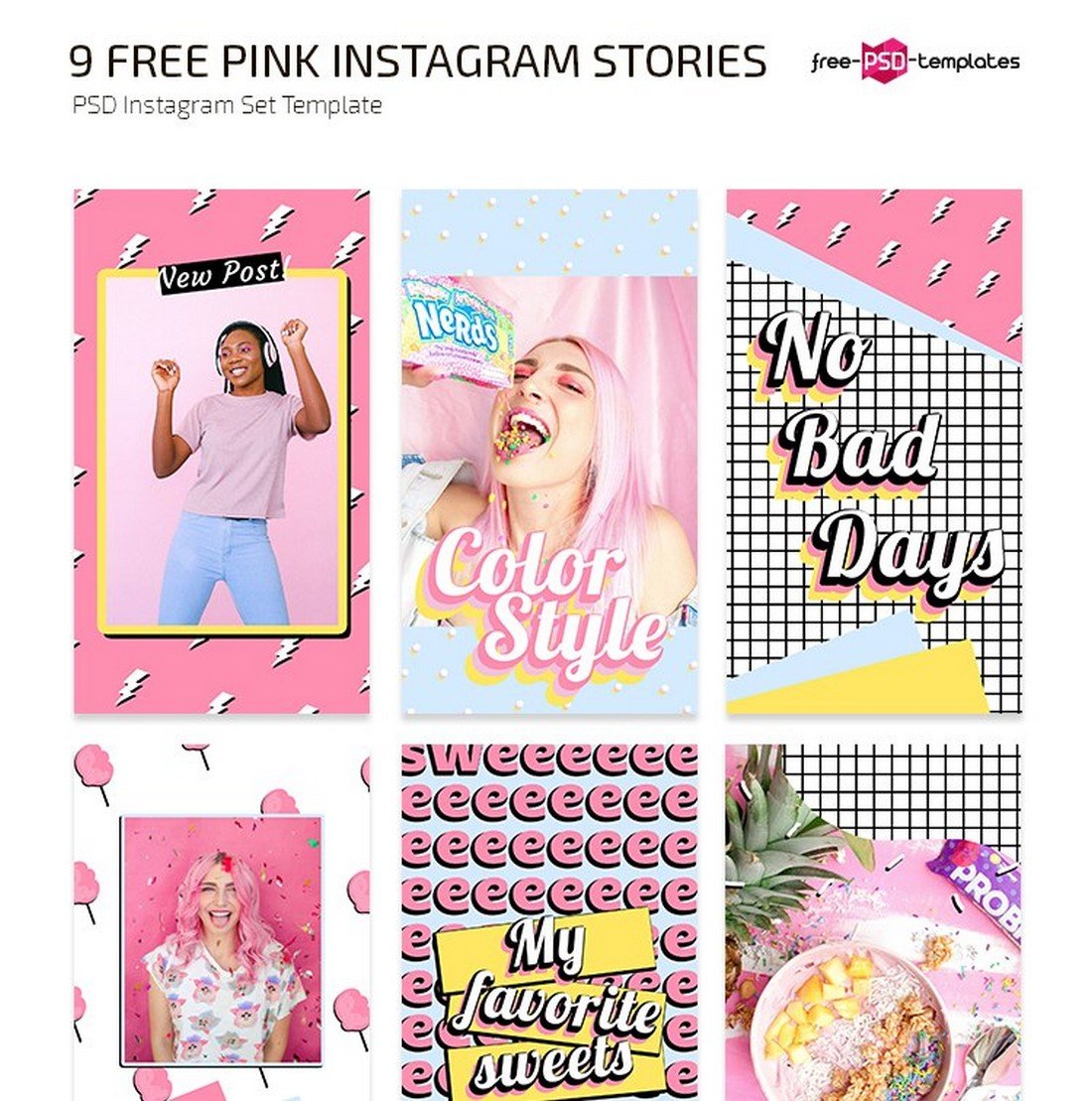 Free Pink Instagram Story Templates