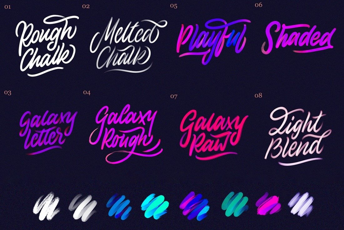 Galaxy - Free Chalk Lettering Procreate Brushes