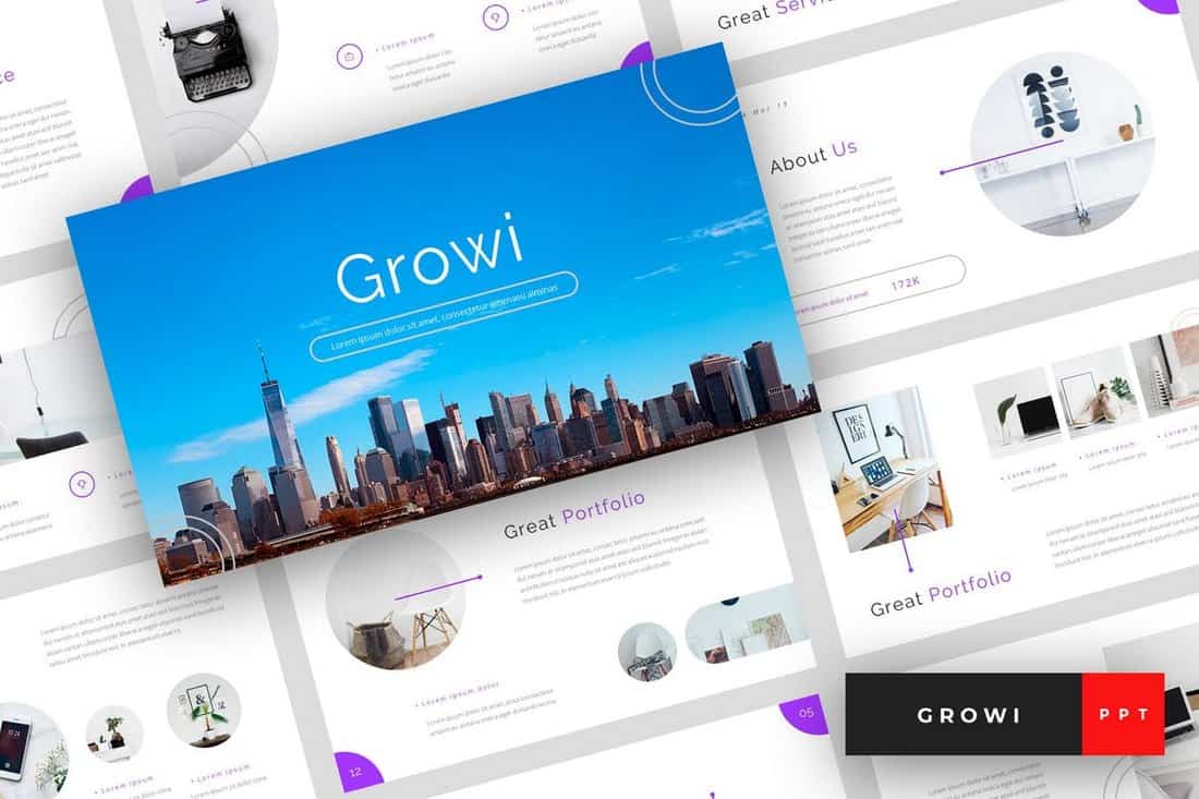 Growi - Business PowerPoint Template