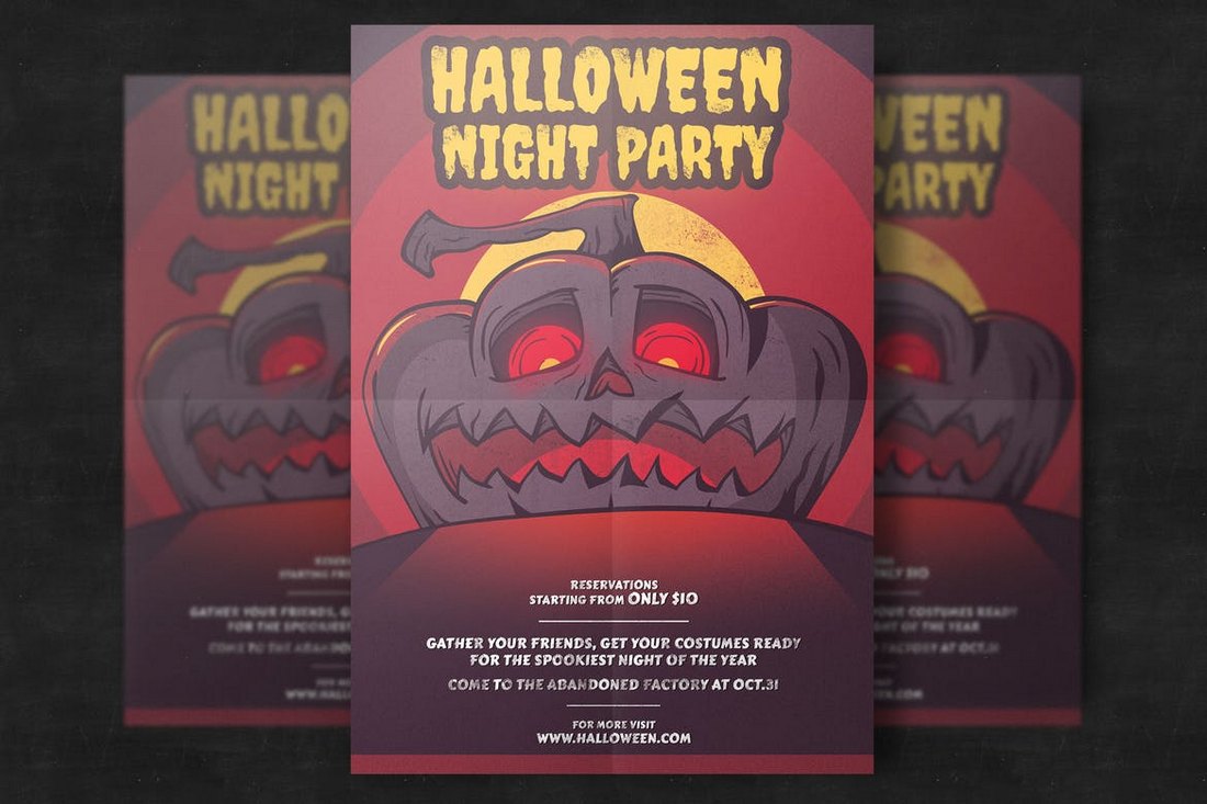 Halloween Pumpkin Party Flyer Template