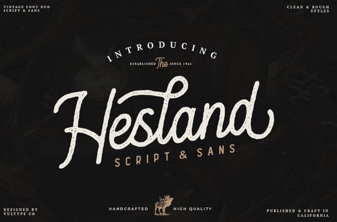 Hesland - Free Sans-Serif Vintage Font
