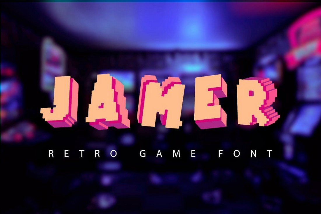 Jamer - Retro Game 3D Font
