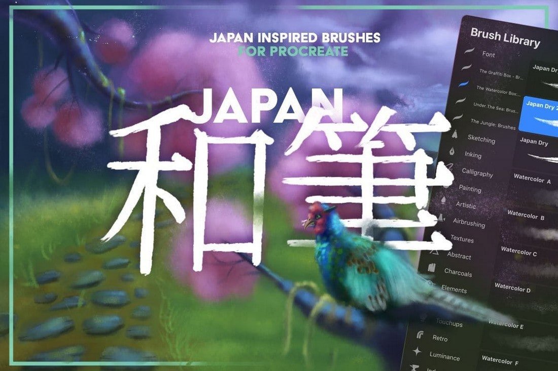 Japan - Watercolor Procreate Brushes