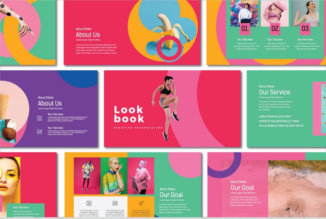 Lookbook - Free Pastel PowerPoint Template