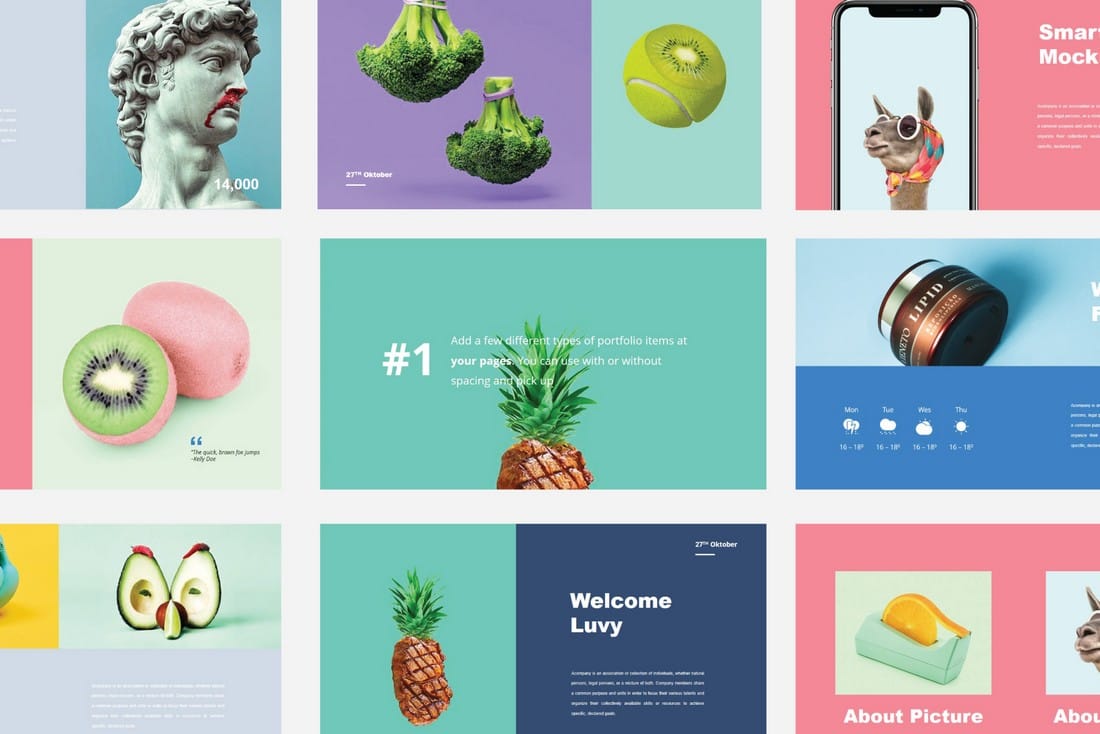 Luvy - Free Colorful PowerPoint Template