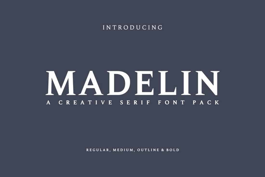 Madelin - Bold Serif Font Family