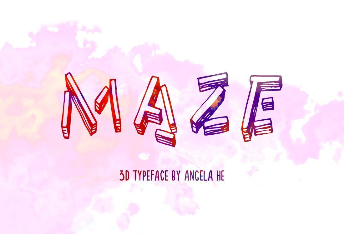 Maze - Free 3D Font