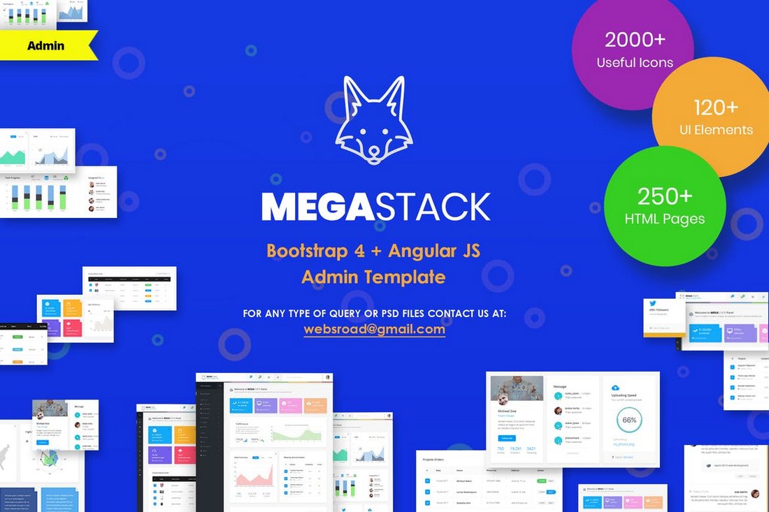 MegaStack - Bootstrap 4 & Angular JS Admin Template
