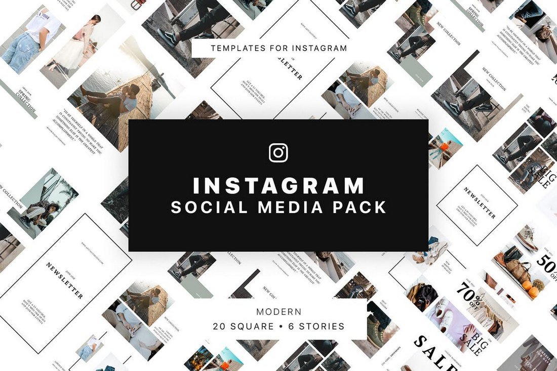 Modern Instagram Post & Story Templates
