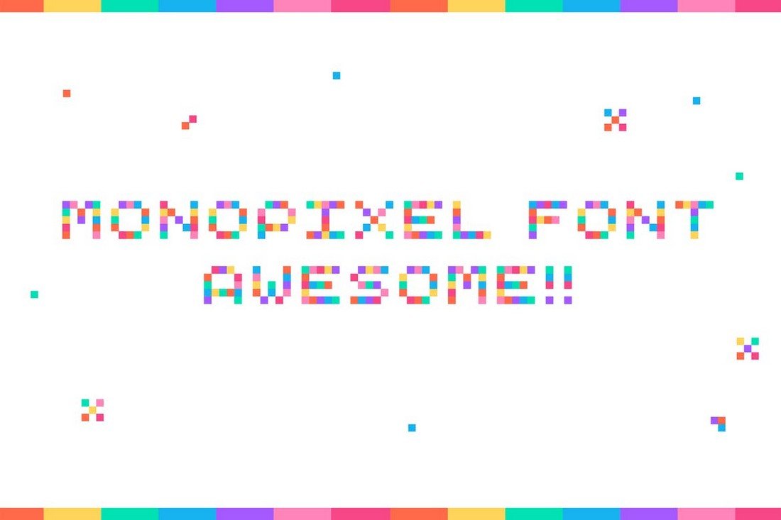 MonoPixel Awesome - Retro Color Font