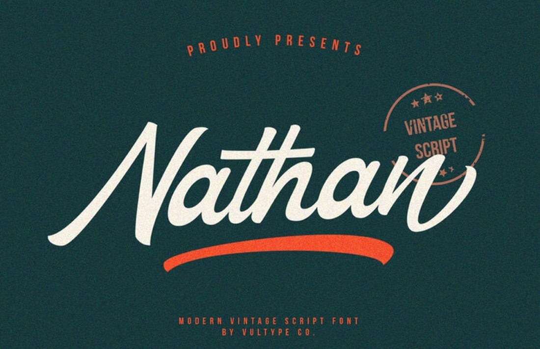 Nathan - Free Vintage Handwritten Font