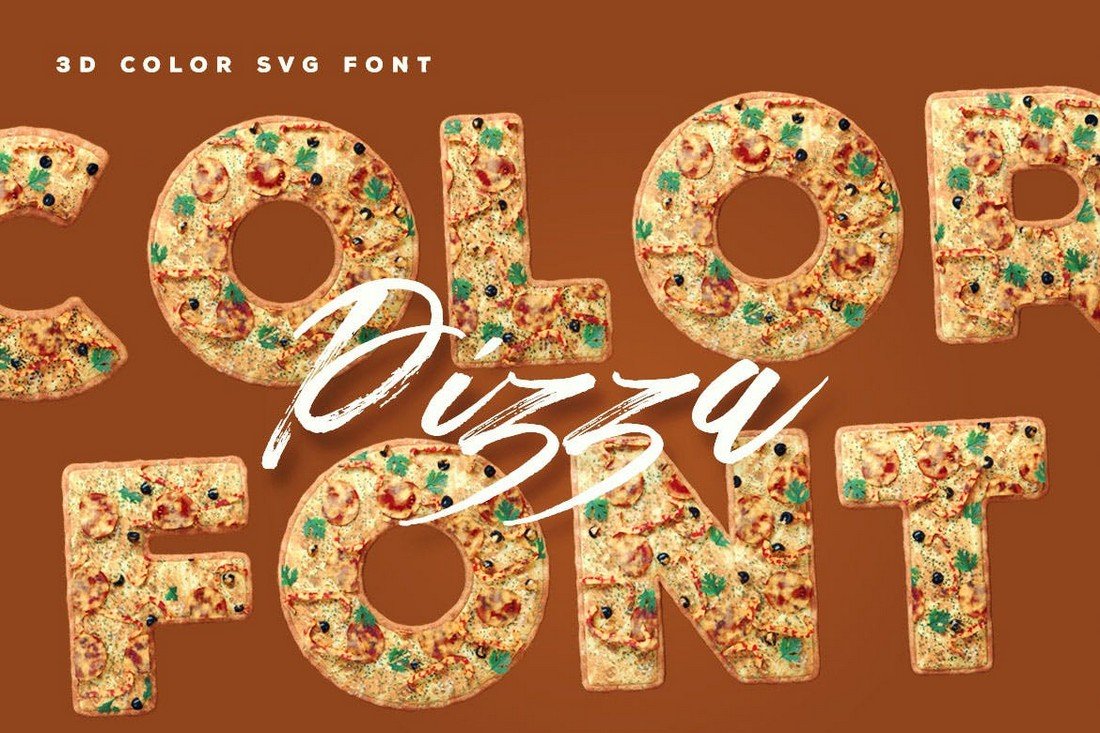 Pizza - Fun Color Font