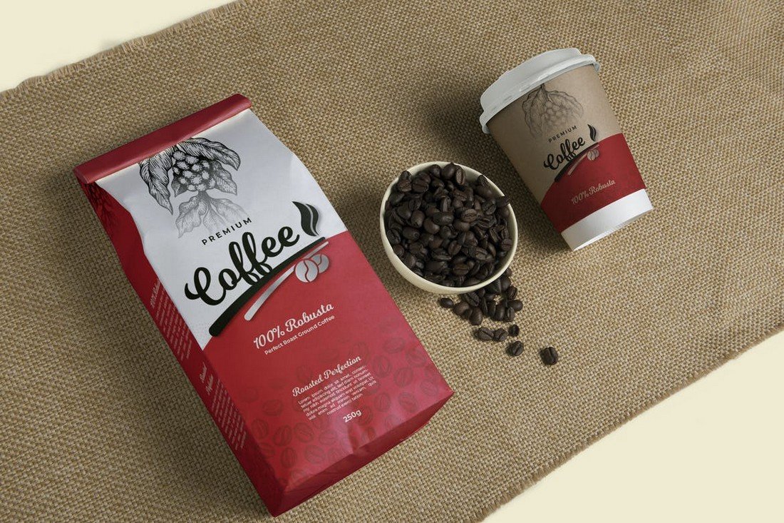 Premium Coffee Packaging Template