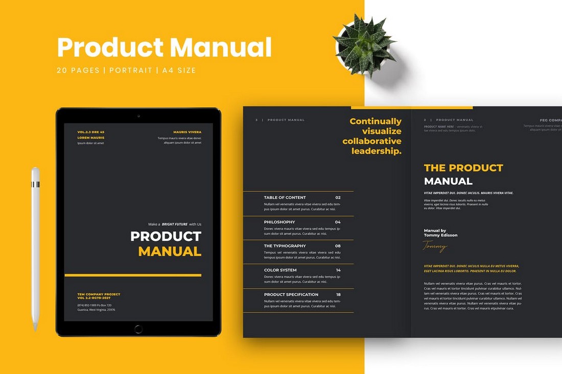 Product Manual Word Brochure Template