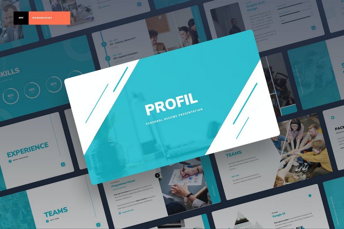 Profil - Personal Portfolio PowerPoint Template