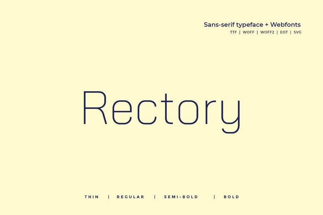 Rectory - Minimal Font Family